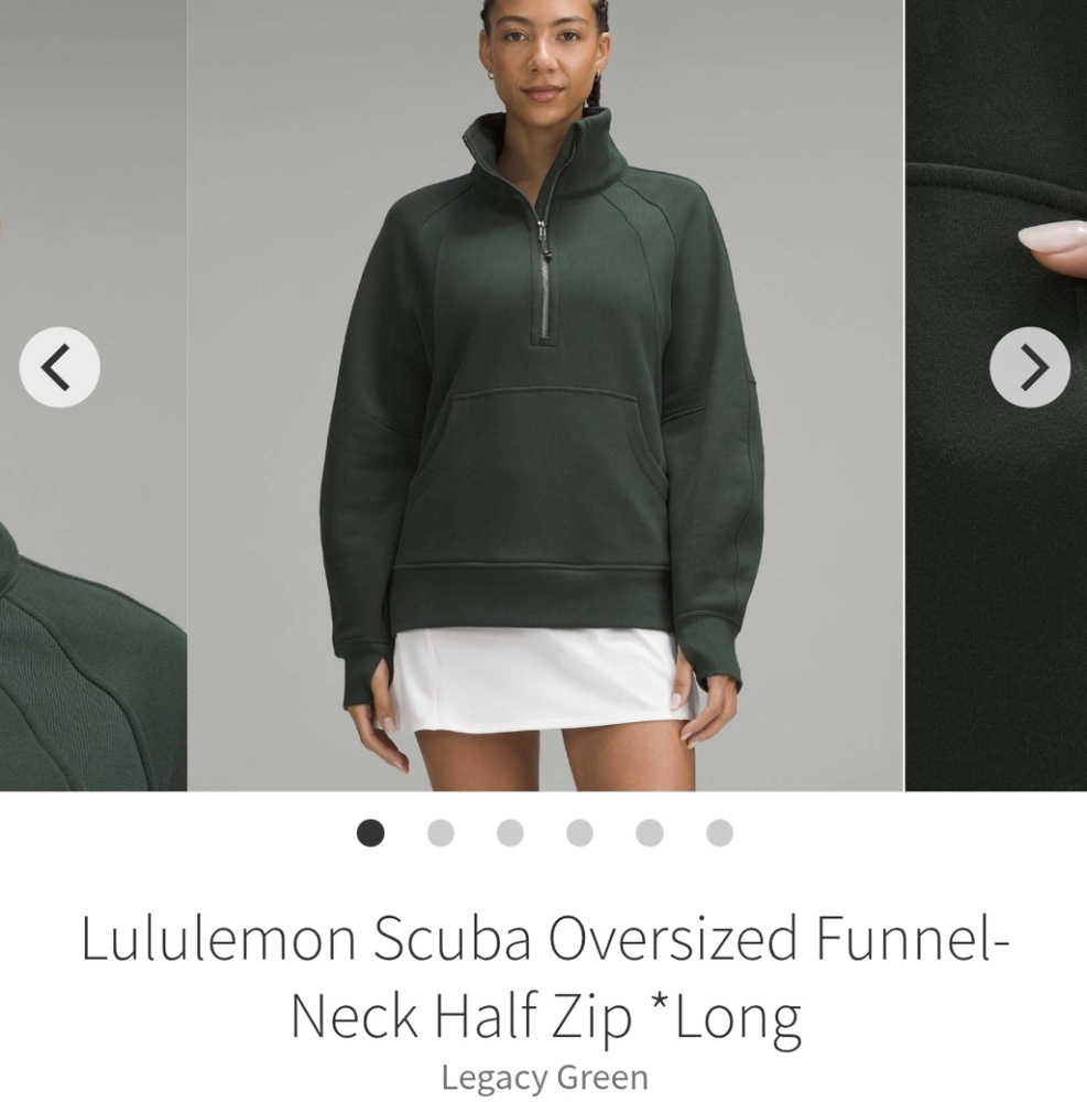 Lululemon scuba oversized funnel neck half zip long